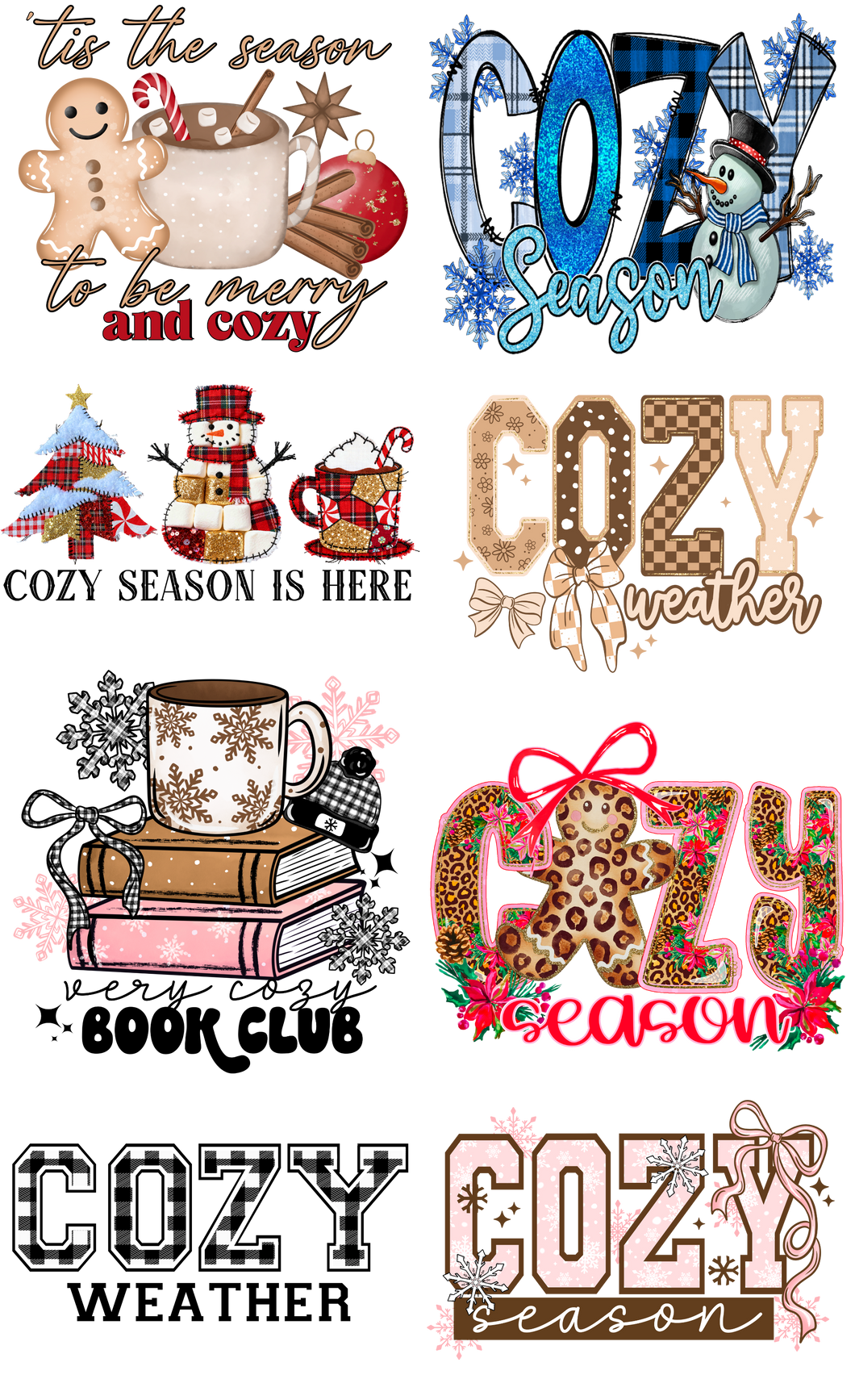 PREMADE GANG SHEET COZY SEASON 22x40