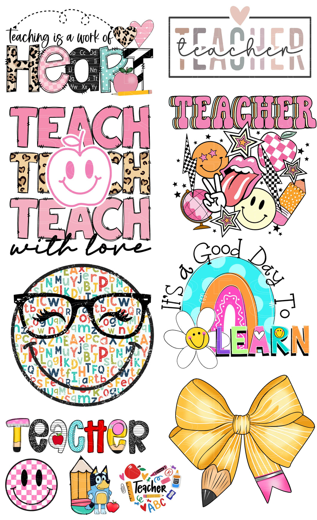 PREMADE GANG SHEET | 22X36 TEACHER