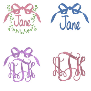 Heirloom Quilt Embroidered Script Monogram