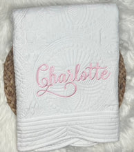 Load image into Gallery viewer, Heirloom Quilt Embroidered Name Girl
