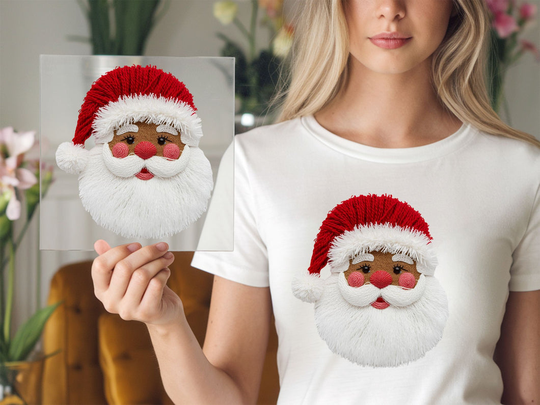 Santa Red Hat Yarn Medium DTF TRANSFER