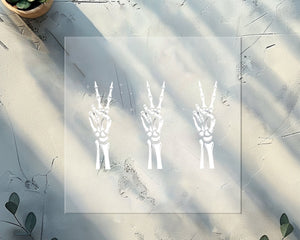 Skellie Hands Peace X 3 DTF TRANSFER