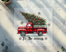Load image into Gallery viewer, Tis The Season Plaid Truck DTF TRANSFER
