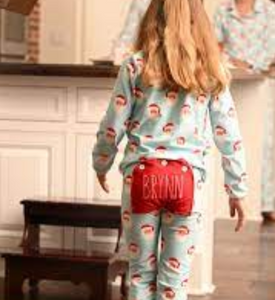 CHRISTMAS SANTA - BUTTFLAP 2 pc PJS