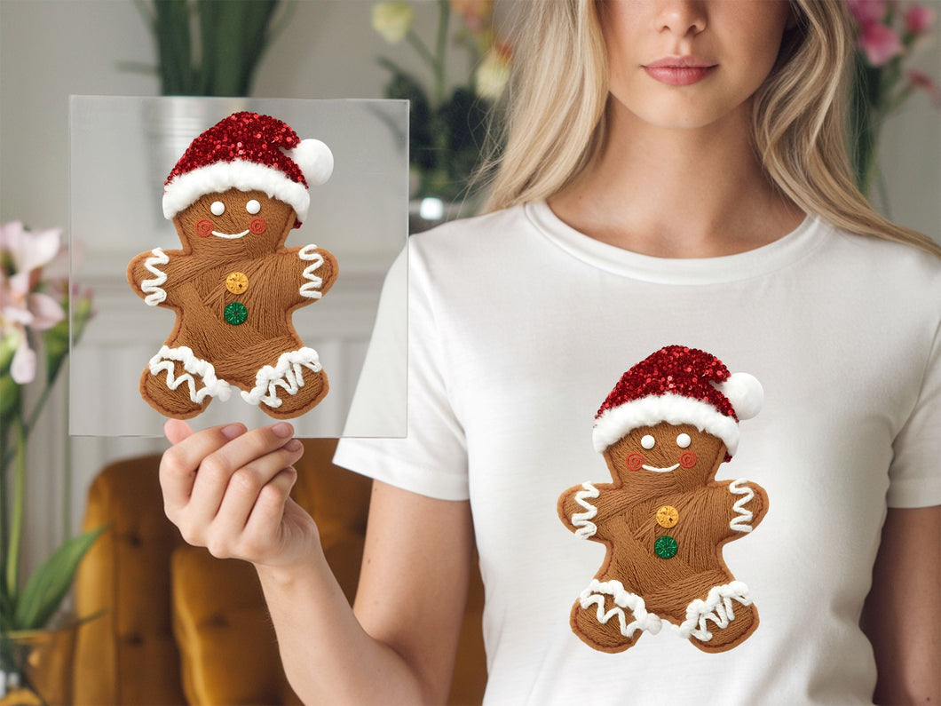 Yarn Ginger Bread Man DTF TRANSFER