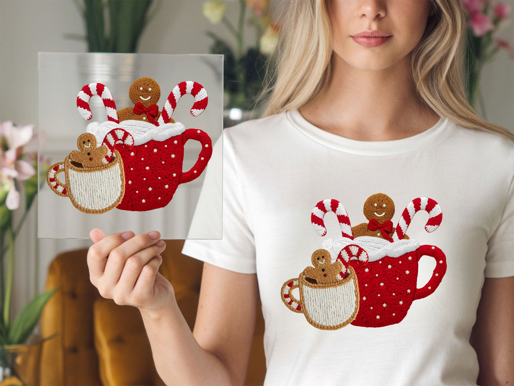 Yarn Ginger Bread Mug DTF TRANSFER