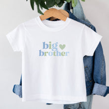 Load image into Gallery viewer, Big Brother Blue Sage Heart design on white kids t-shirt
