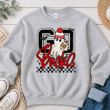 Load image into Gallery viewer, Bucks Hunting design on Ash Grey crewneck sweatshirt
