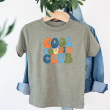 Load image into Gallery viewer, Cousin Cool Cousin Club design on sage kids t-shirt
