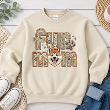 Load image into Gallery viewer, Fur Mom Akita dog lover design on Sand crewneck sweatshirt
