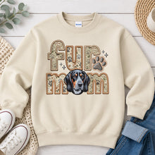 Load image into Gallery viewer, Fur Mom Bluetick Coonhound dog lover design on Sand crewneck sweatshirt
