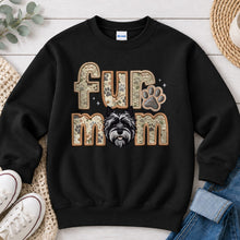 Load image into Gallery viewer, Fur Mom Cairn Terrier dog lover design on Black crewneck sweatshirt
