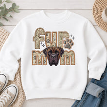 Load image into Gallery viewer, Fur Mom Cane Corso Brown dog lover design on White crewneck sweatshirt

