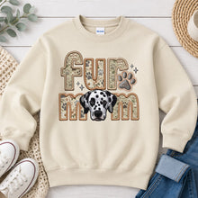 Load image into Gallery viewer, Fur Mom Dalmatian dog lover design on Sand crewneck sweatshirt
