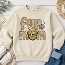 Load image into Gallery viewer, Fur Mom Golden Retriever dog lover design on Sand crewneck sweatshirt
