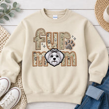 Load image into Gallery viewer, Fur Mom Maltese dog lover design on Sand crewneck sweatshirt
