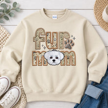 Load image into Gallery viewer, Fur Mom Maltese Short Hair dog lover design on Sand crewneck sweatshirt
