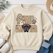 Load image into Gallery viewer, Fur Mom Mastiff dog lover design on Sand crewneck sweatshirt
