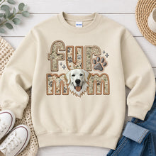 Load image into Gallery viewer, Fur Mom White Retriever dog lover design on Sand crewneck sweatshirt
