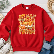Load image into Gallery viewer, Our Residents Are Sweeter Than Pumpkin Pie Fall design on Red crewneck sweatshirt
