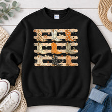 Load image into Gallery viewer, Western Cowboy Boots Fall design on Black crewneck sweatshirt
