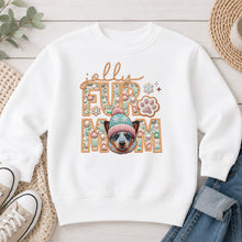 Load image into Gallery viewer, Jolly Blue Heeler Christmas design on White crewneck sweatshirt
