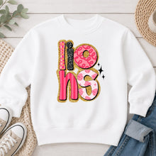 Load image into Gallery viewer, Pink Glitter Lions White
