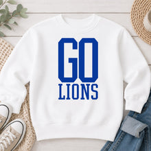 Load image into Gallery viewer, Go Lions Stacked White
