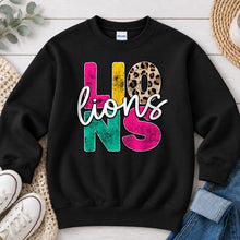 Load image into Gallery viewer, Leopard Colorblock Lions Black
