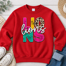 Load image into Gallery viewer, Leopard Colorblock Lions Red
