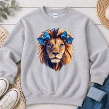 Load image into Gallery viewer, Lion With Blue Bows Ash Grey
