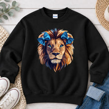Load image into Gallery viewer, Lion With Blue Bows Black
