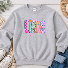 Load image into Gallery viewer, Pastel Checkered Lions Ash Grey
