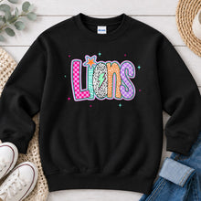 Load image into Gallery viewer, Pastel Checkered Lions Black
