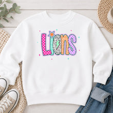 Load image into Gallery viewer, Pastel Checkered Lions White
