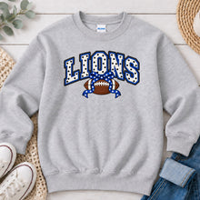 Load image into Gallery viewer, Varsity Lions Football Bow Ash Grey
