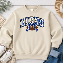 Load image into Gallery viewer, Varsity Lions Football Bow Sand
