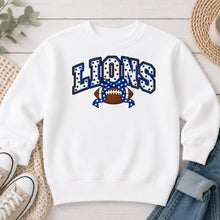 Load image into Gallery viewer, Varsity Lions Football Bow White
