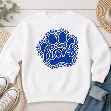 Load image into Gallery viewer, Embroidered Leopard Paw Lions White
