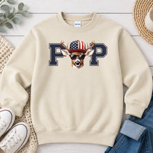 Load image into Gallery viewer, Pap Buck Hunting design on Sand crewneck sweatshirt
