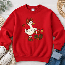 Load image into Gallery viewer, Silly Goose On The Loose Christmas design on Red crewneck sweatshirt
