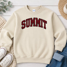 Load image into Gallery viewer, Summit Spirit Wear design on Sand crewneck sweatshirt

