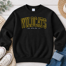 Load image into Gallery viewer, Wildcats Gold Outline Arch Black
