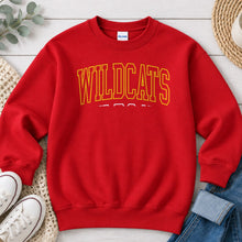 Load image into Gallery viewer, Wildcats Gold Outline Arch Red
