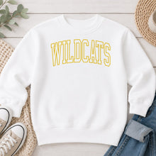 Load image into Gallery viewer, Wildcats Gold Outline Arch White
