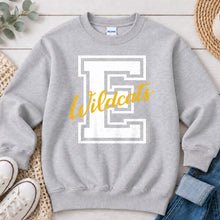 Load image into Gallery viewer, Varsity E Wildcats Script Ash Grey
