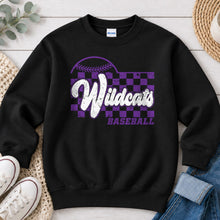 Load image into Gallery viewer, Wildcats Baseball Checkered Black
