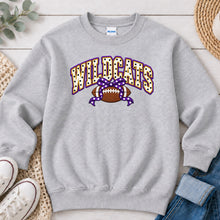 Load image into Gallery viewer, Wildcats Polka Dot Football Bow Ash Grey
