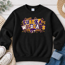 Load image into Gallery viewer, Eureka Wildcats Checkered Stars Black
