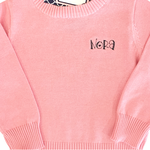 Personalized Sweater BLUE or PINK